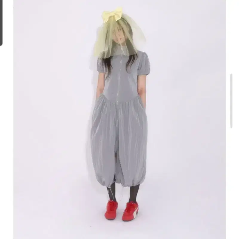 루루서울 Yucca Nylon Dress (Gray)사이즈M 새상품 4
