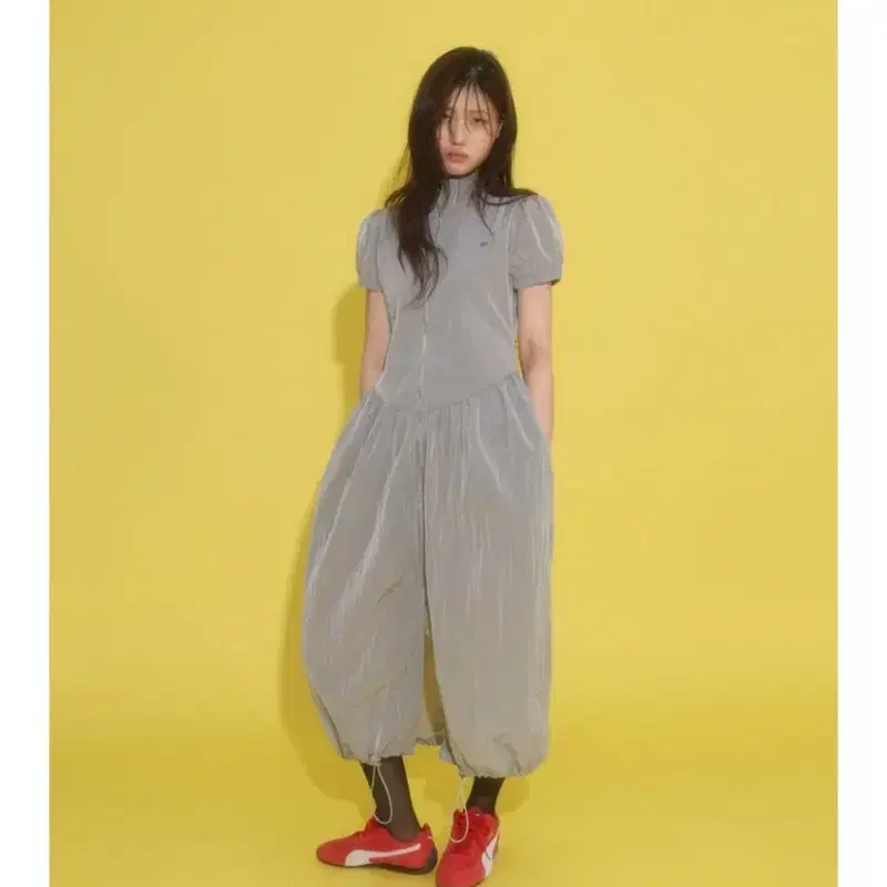 루루서울 Yucca Nylon Dress (Gray)사이즈M 새상품 7