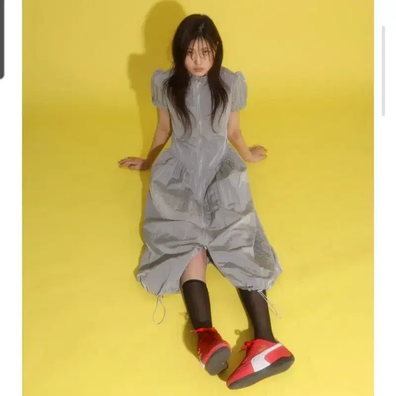 루루서울 Yucca Nylon Dress (Gray)사이즈M 새상품 9