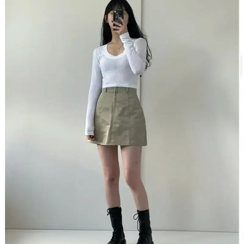루루서울 포레스트 코팅스커트 _ 미니포에 쓰리타임즈 드라이로즈 애즈온 4