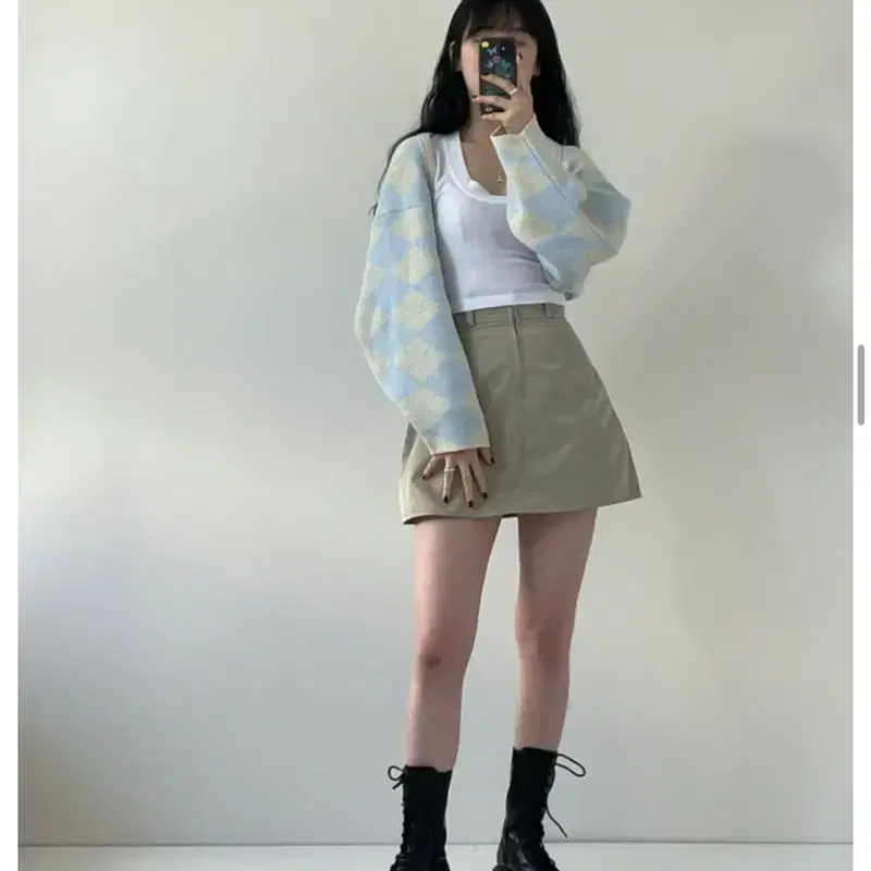 루루서울 포레스트 코팅스커트 _ 미니포에 쓰리타임즈 드라이로즈 애즈온 2
