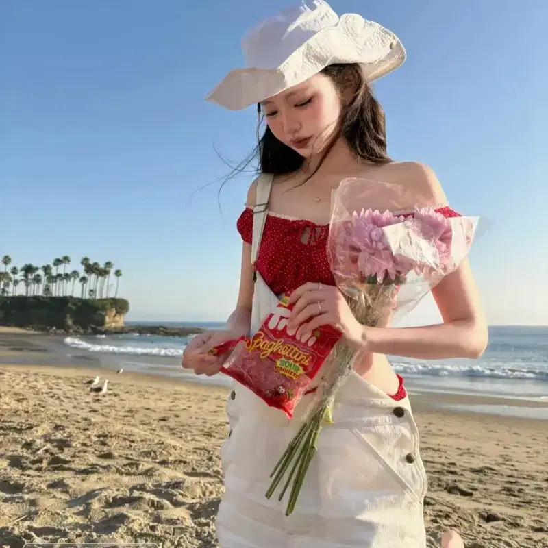 더바넷 오아시스 헤링본 데님 오버롤 팬츠 5