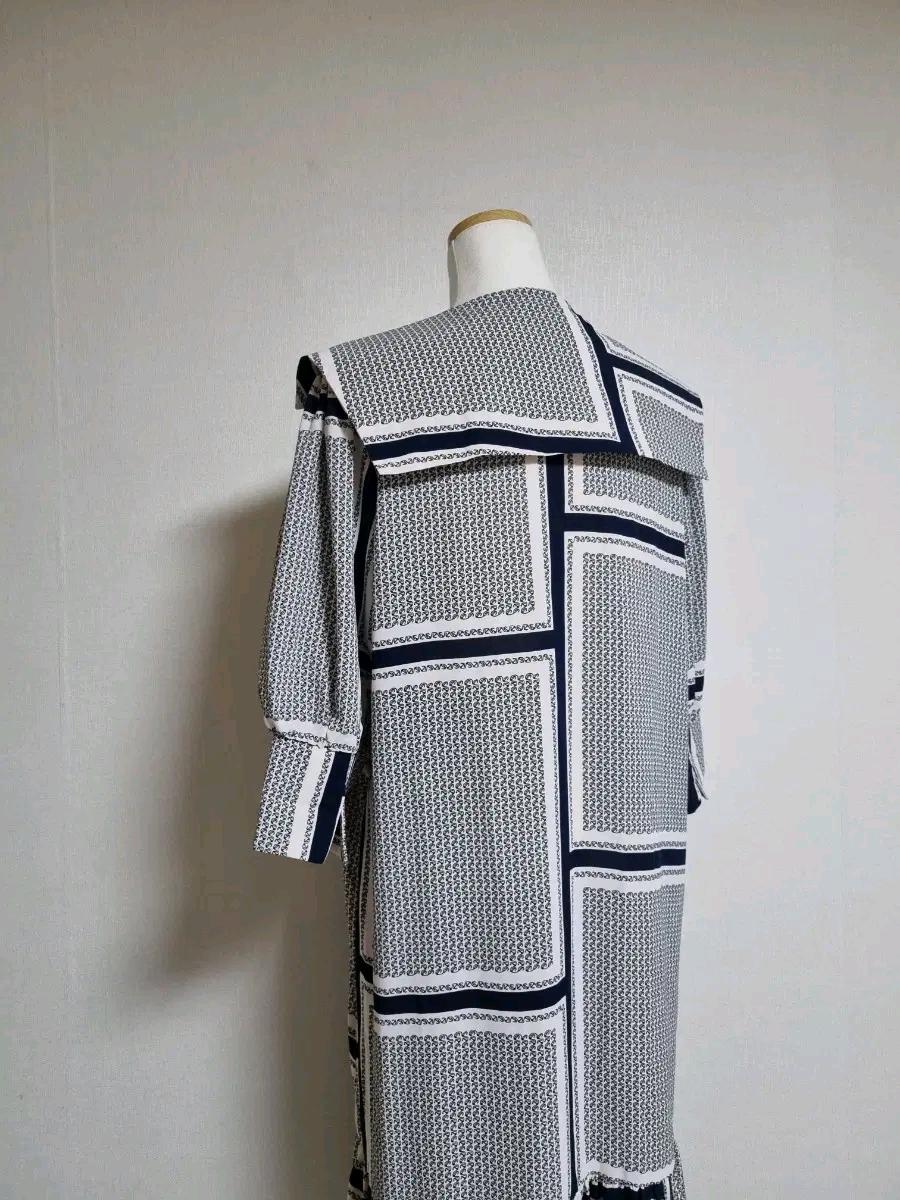 L25 블랙 화이트 패턴 셔츠 원피스 5