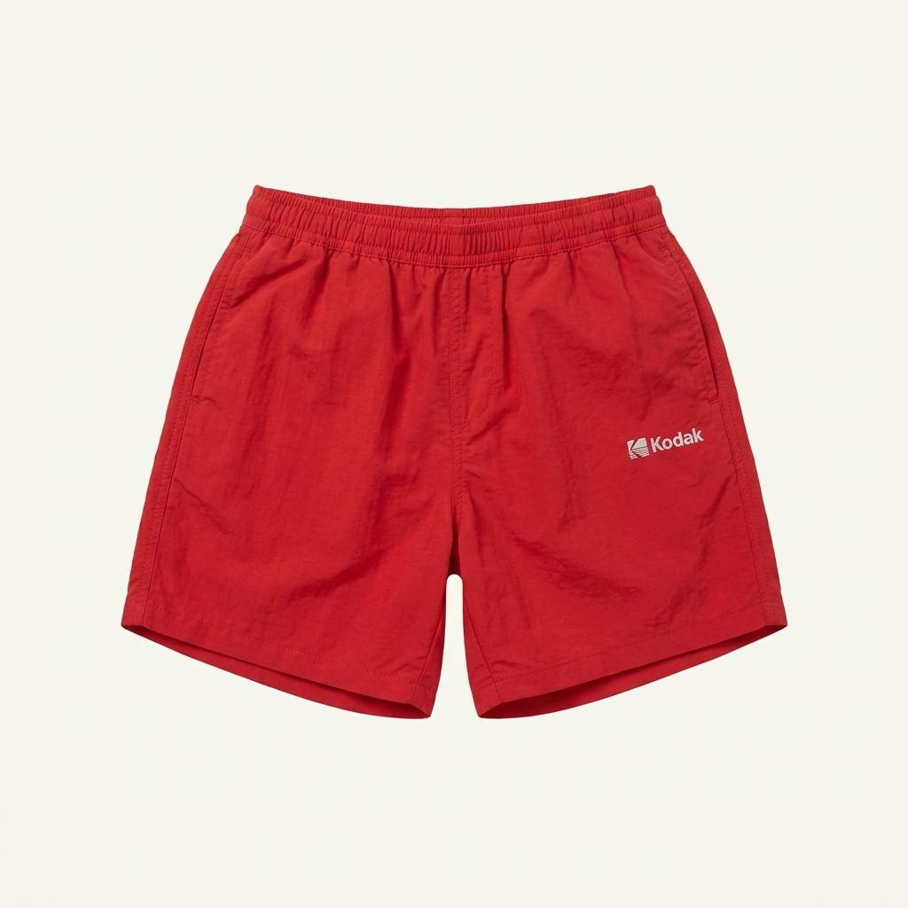 정품 코닥 Kodak 24년도 키즈 나일론 밴딩 반바지 150 레드