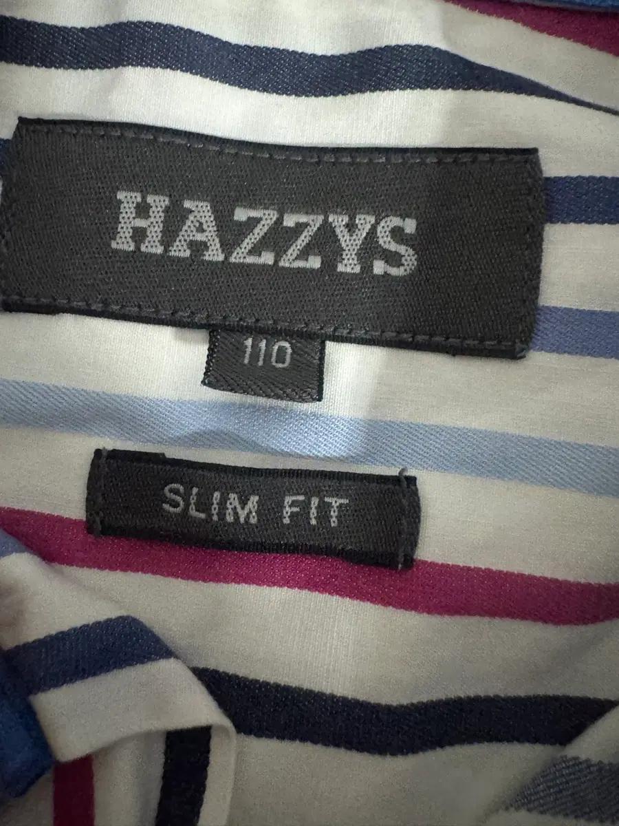 헤지스 Hazzys 스트라이프 슬림핏 반팔 셔츠 2XL 4