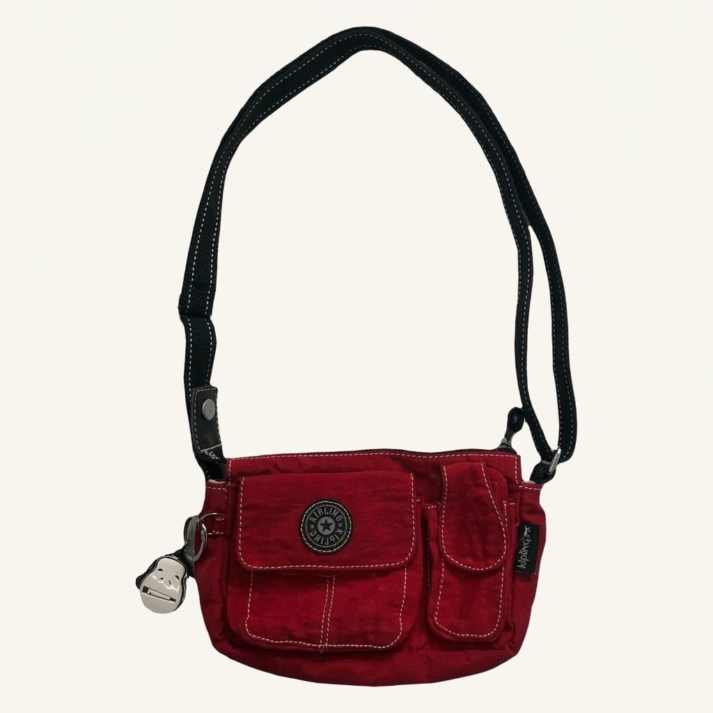 KIPLING 미니 크로스백 레드
