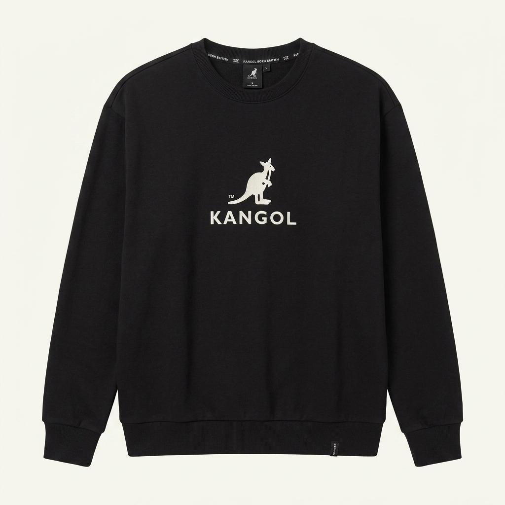 [KANGOL] 캉골 로고 맨투맨 블랙 L 1