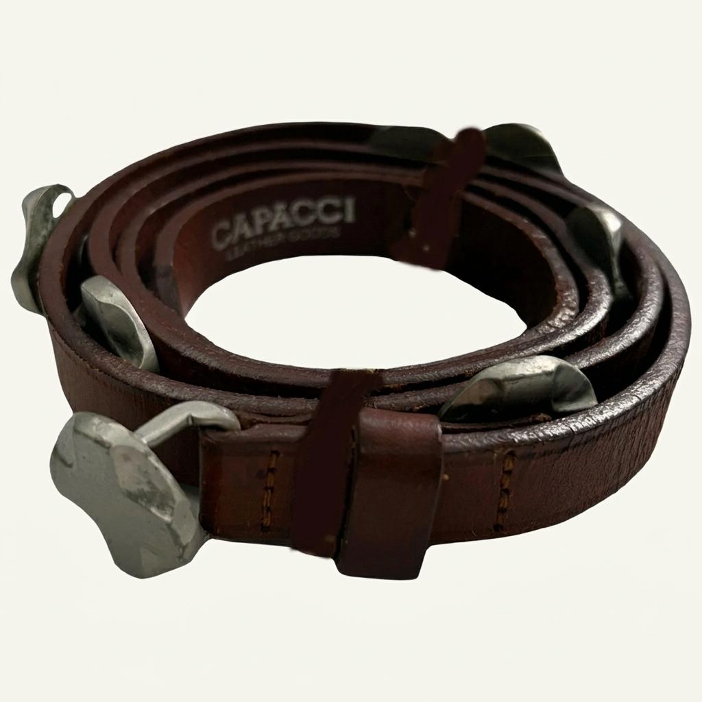 CAPACCI leather belt brwon 1