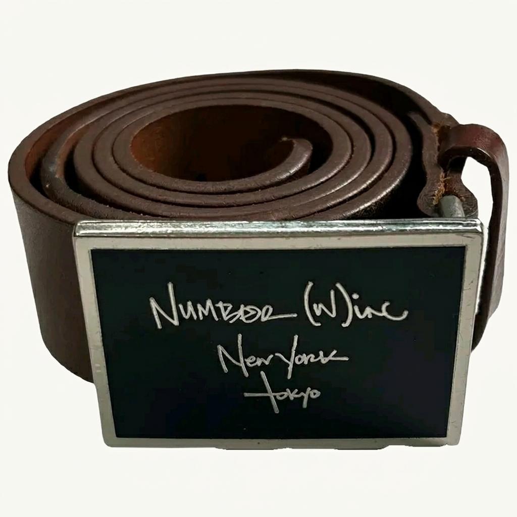 NUMBER (N)INE brown leather belt