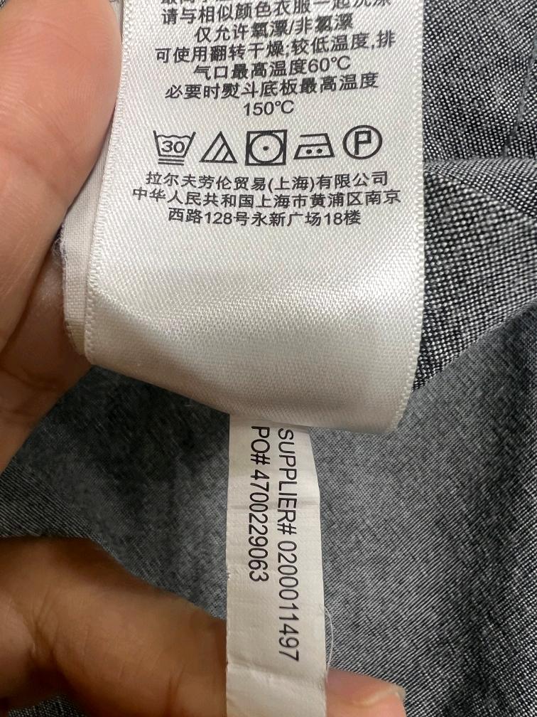 폴로랄프로렌 워싱그레이 코튼긴팔셔츠 6