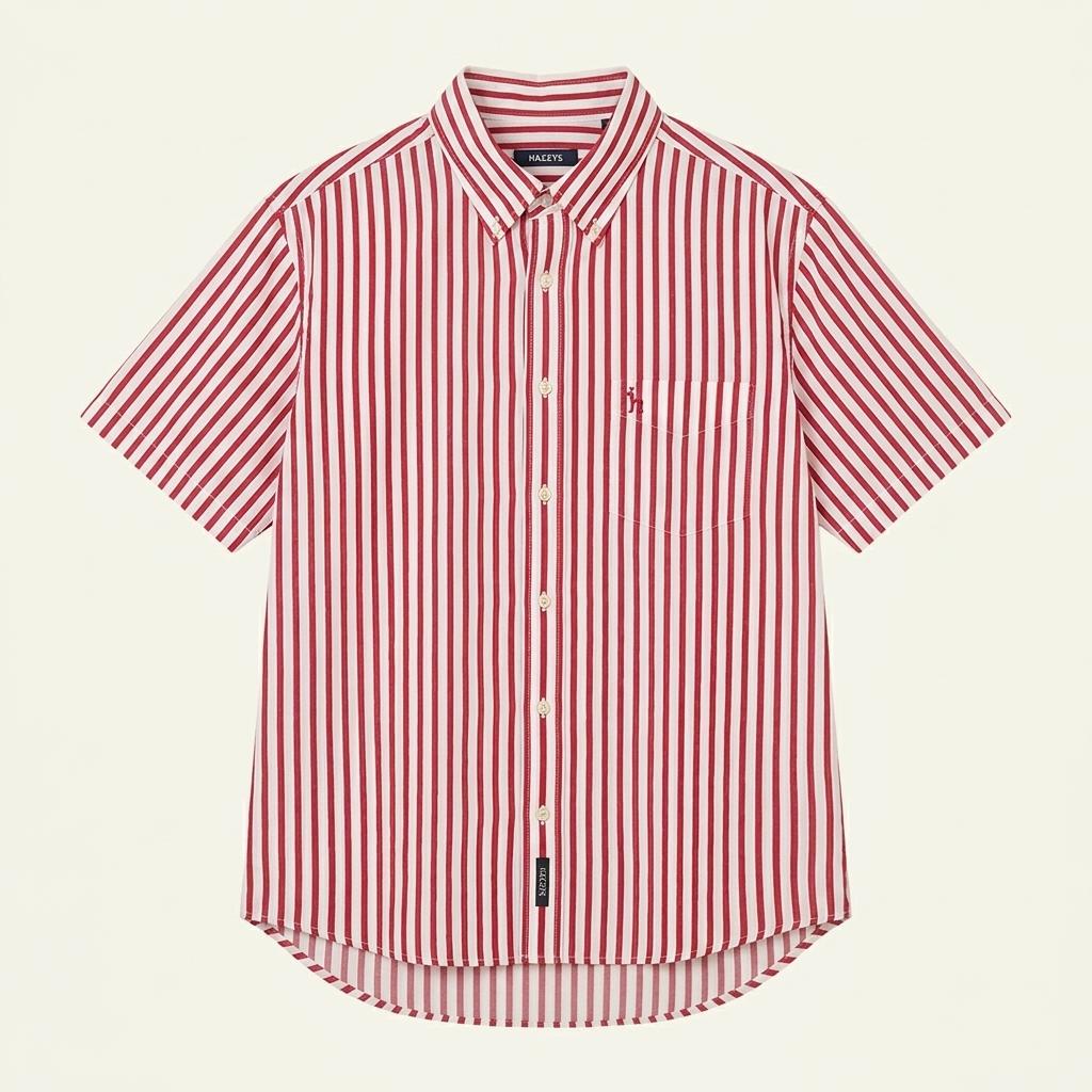 헤지스 Hazzys 스트라이프 슬림핏 이쁜 반팔 셔츠 XL ~2XL