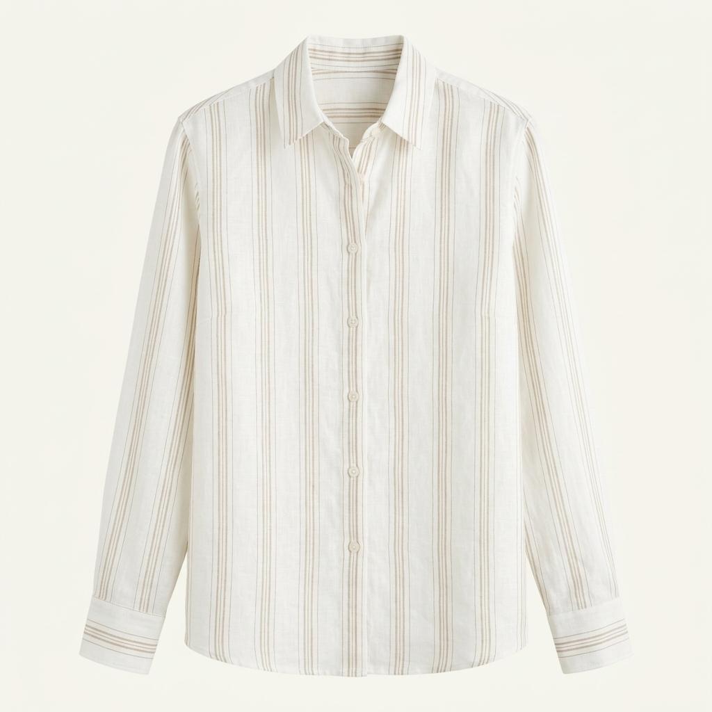 SHIRTS SYSTEM 스트라이프 린넨 셔츠
