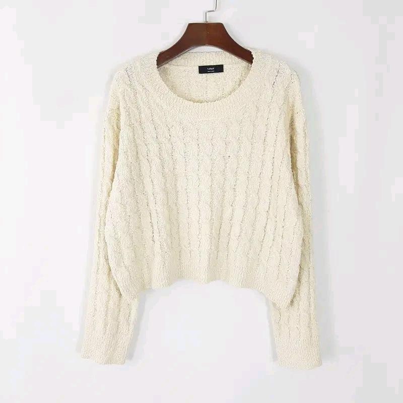 1.2 ILLY 꽈배기짜임 크롭니트F 2