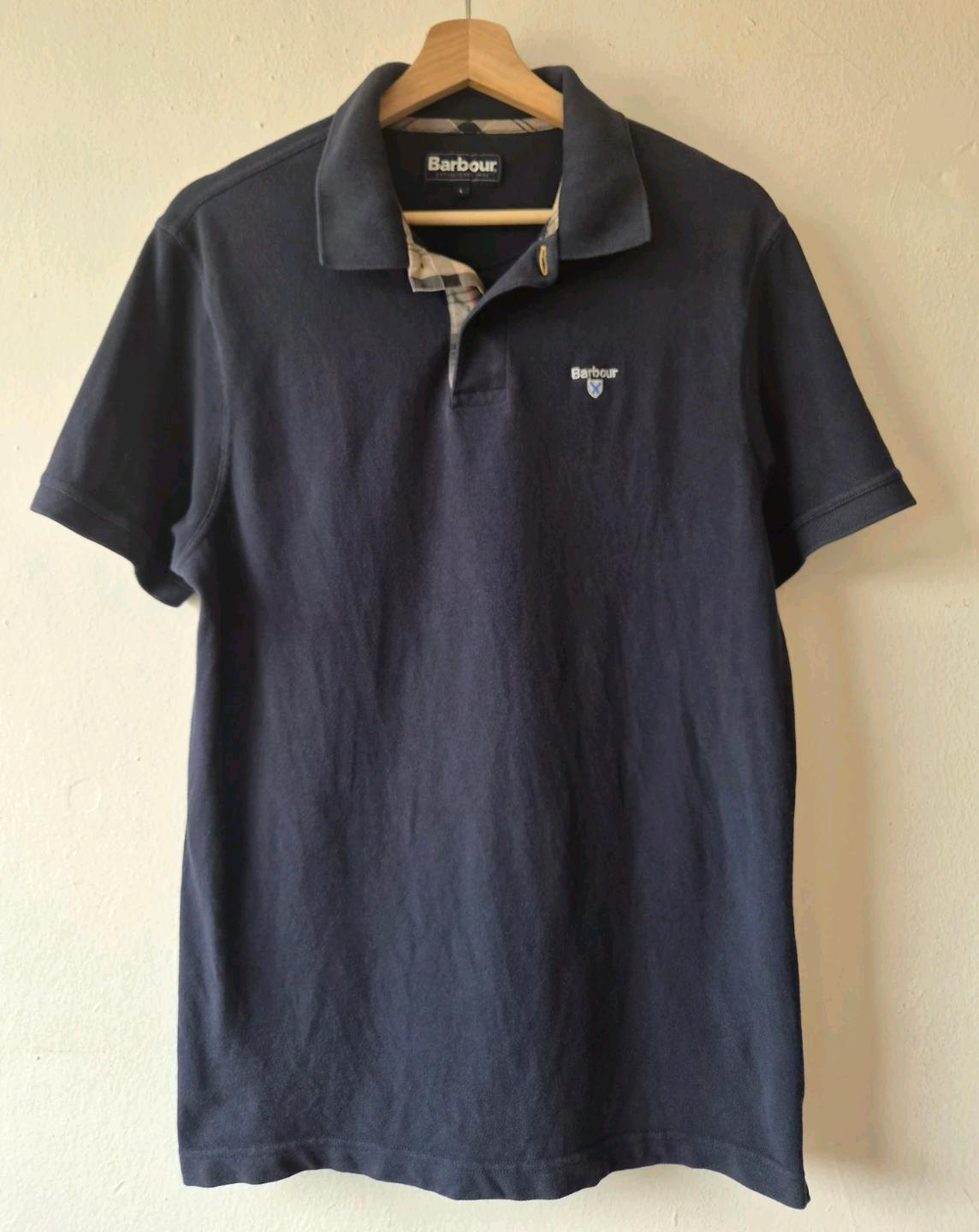 바버 Barbour 남성 네이비 반팔PK티셔츠 2