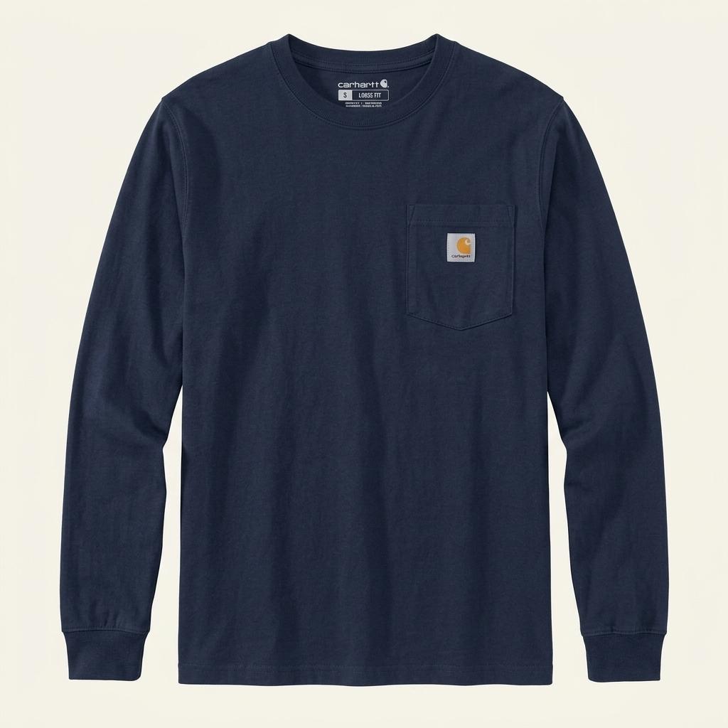 CARHARTT 루즈핏 롱슬리브 네이비 S 1