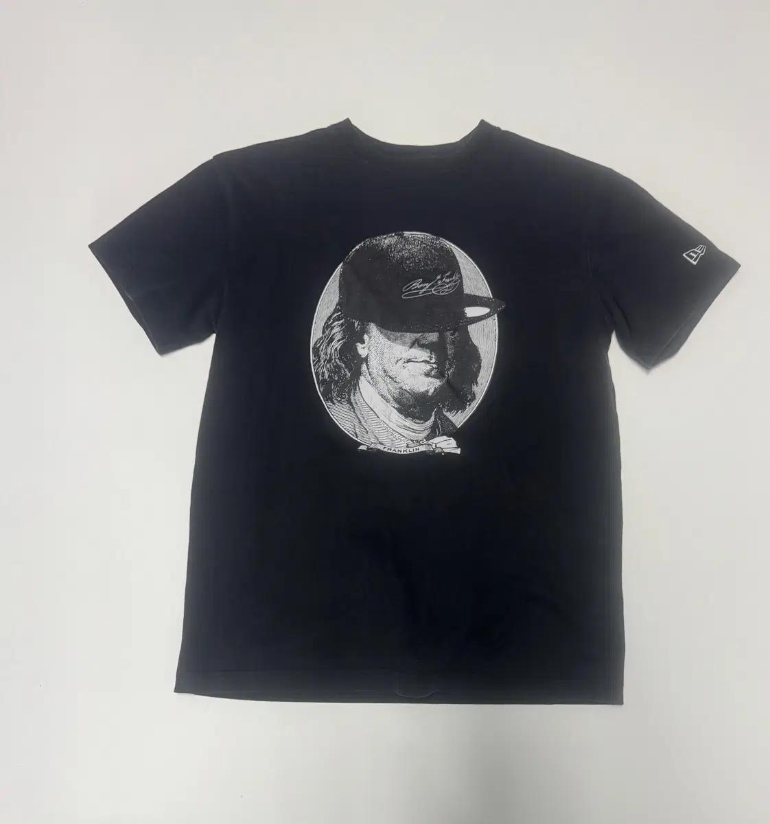 여성 뉴에라 New Era 벤자민 프랭클린 반팔 티셔츠 S 블랙 2