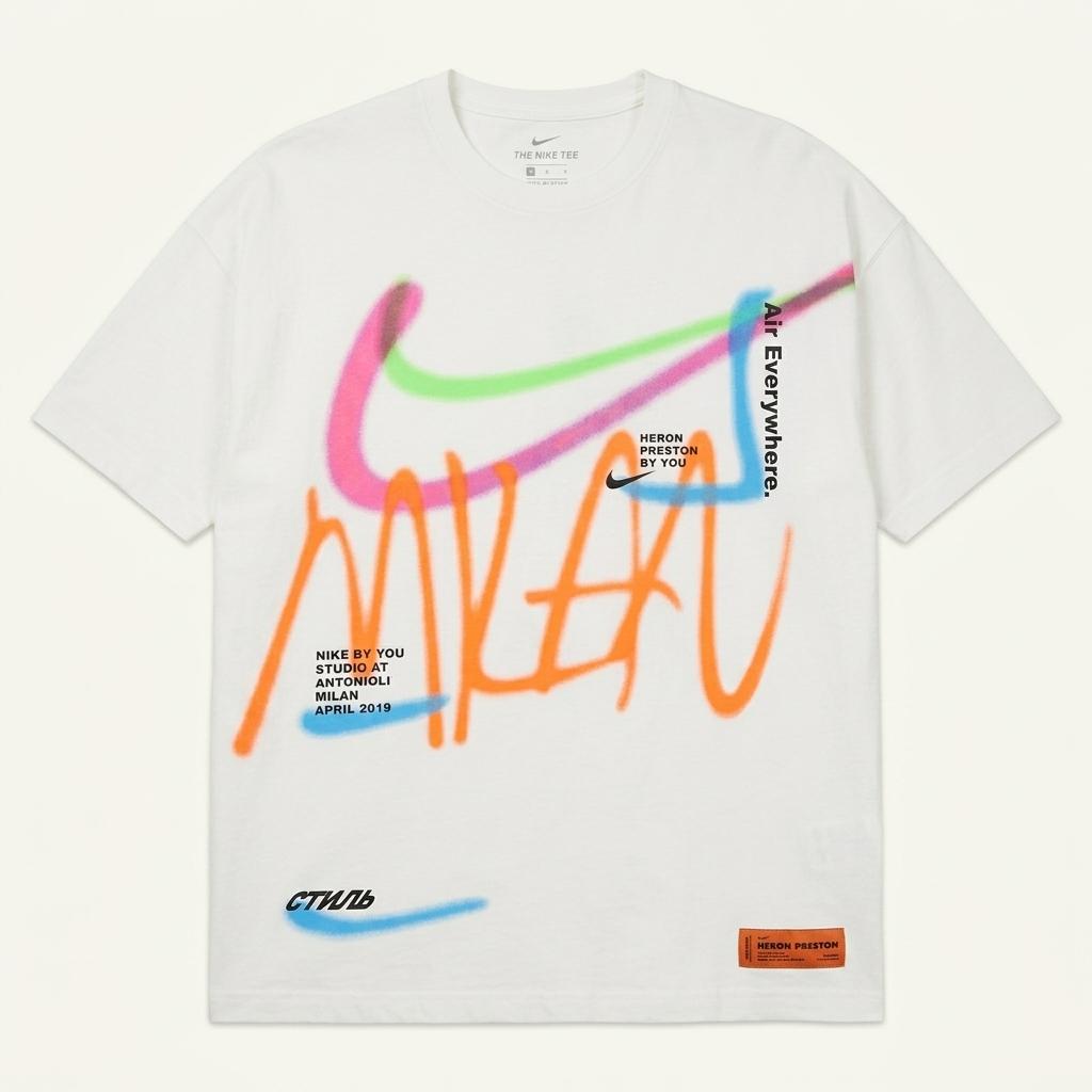 NIKE 헤론프 싸인 오버핏 반팔티 L 1