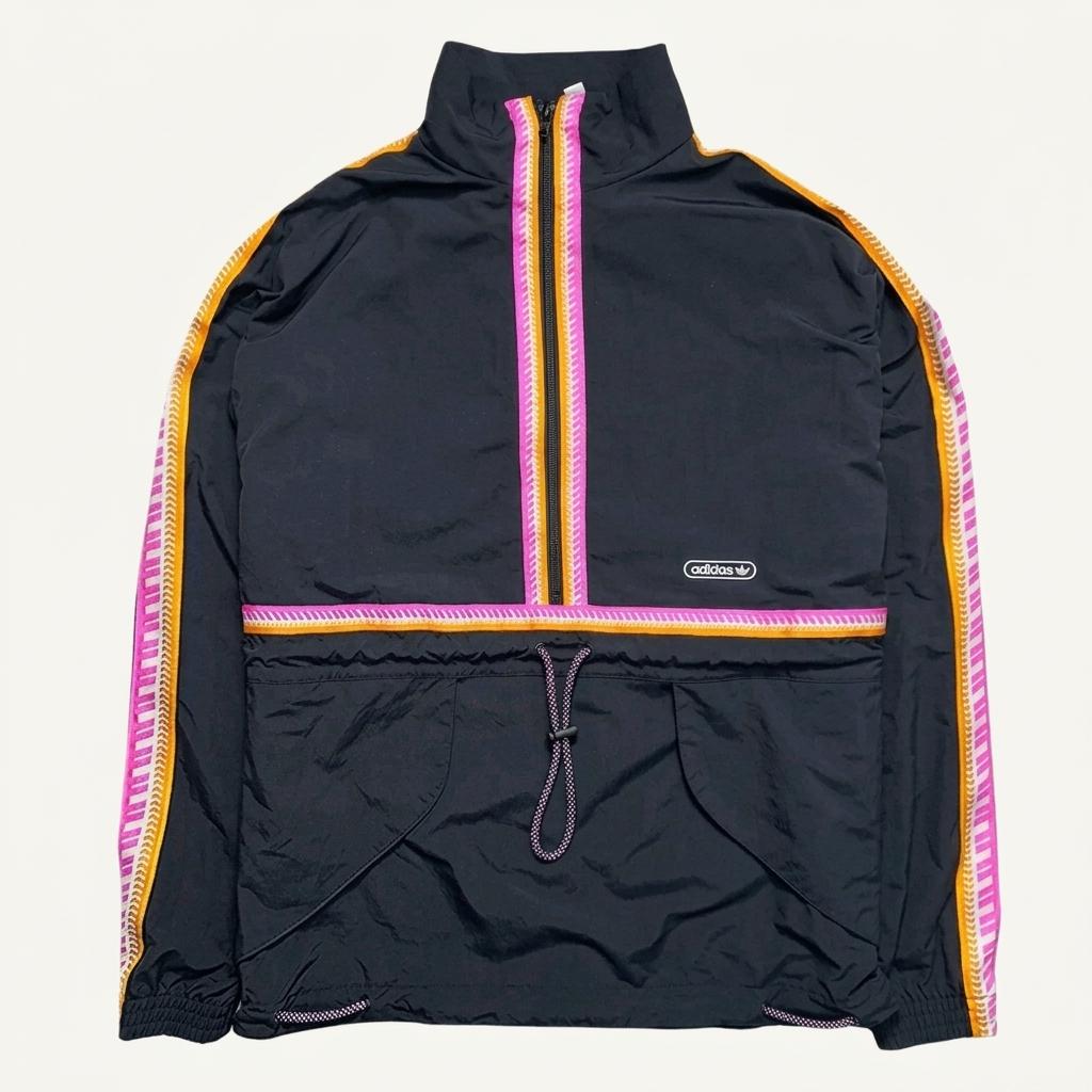 ADIDAS 테이프드 아노락 블랙 S 1