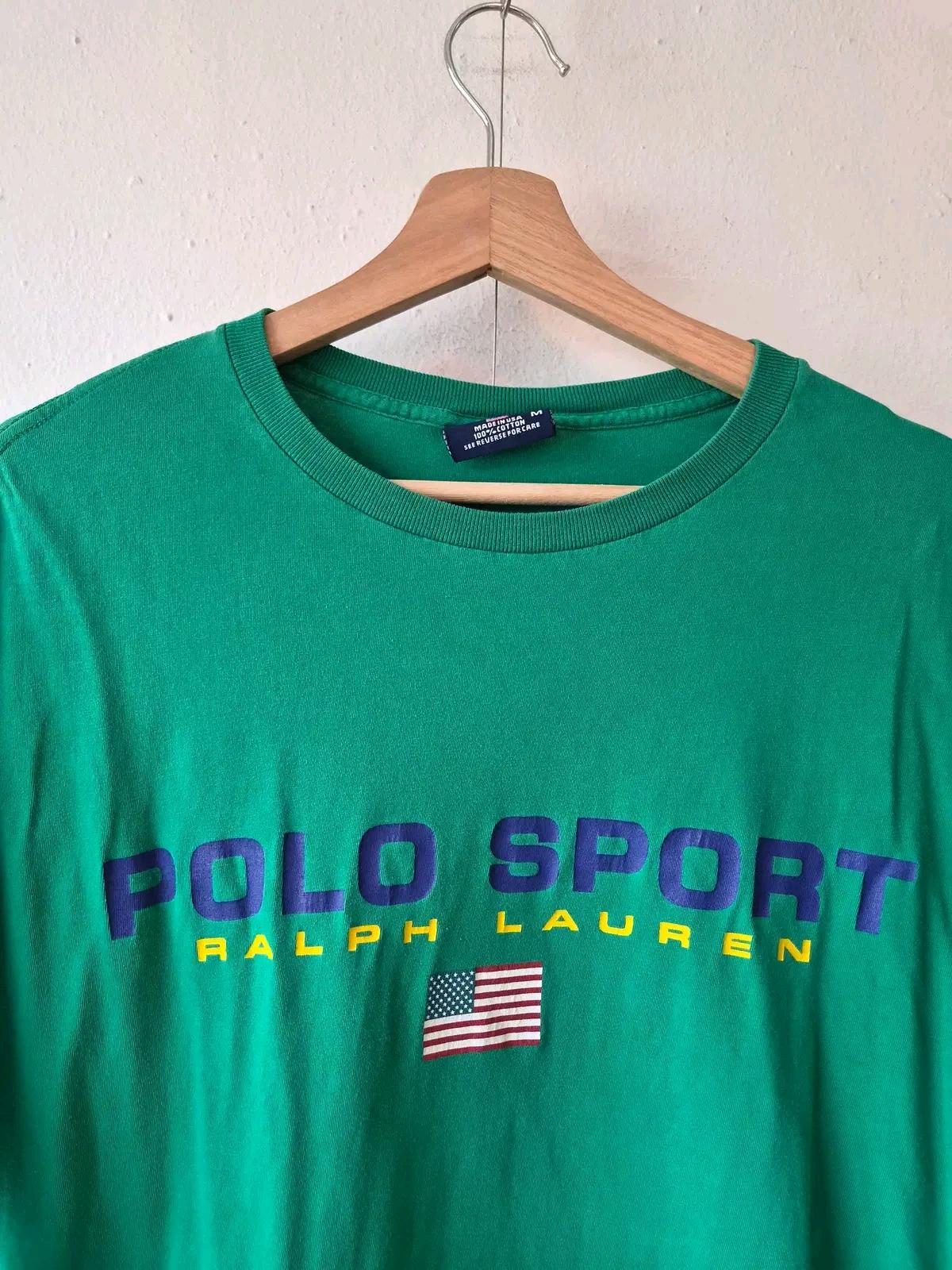 폴로스포츠 남성 그린 90s usa 빈티지 반팔티셔츠 M사이즈 4