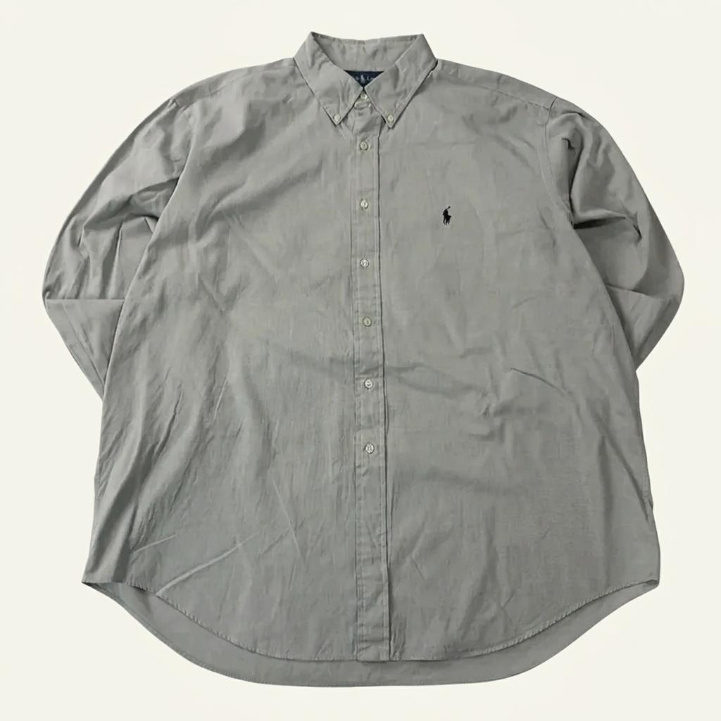 CA741 2XL 폴로 빅사이즈 90s 홍콩판 더스티 그레이 셔츠 남방 1