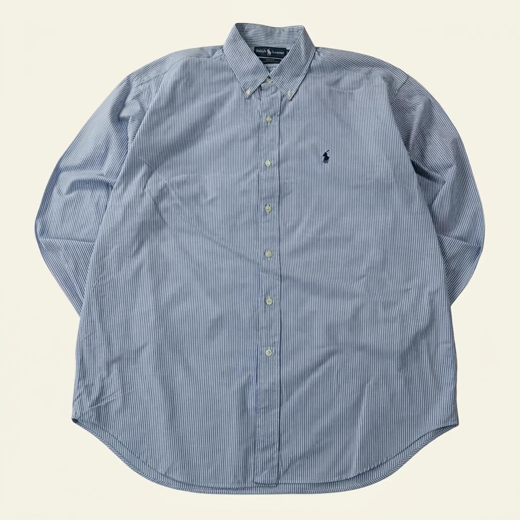 CA744 XL 폴로 블레이크 90s 홍콩판 블루 스트라이프 셔츠 남방 1