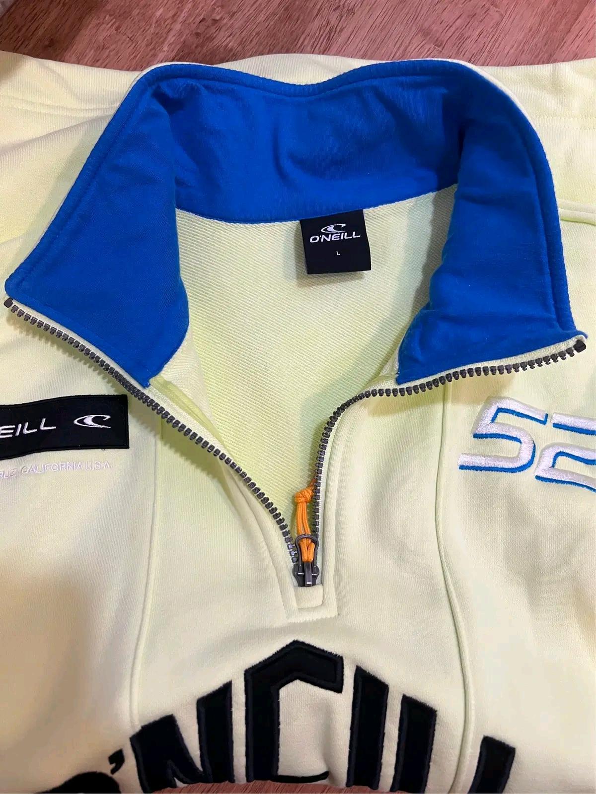 오닐 O'NEILL 남성 형광옐로우 반집업티셔츠 긴팔티셔츠 6