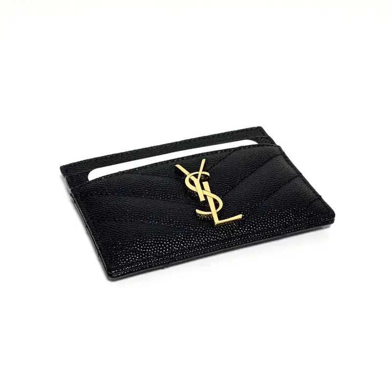 생로랑 YSL 로고 금장 마틀라세 카드지갑 4