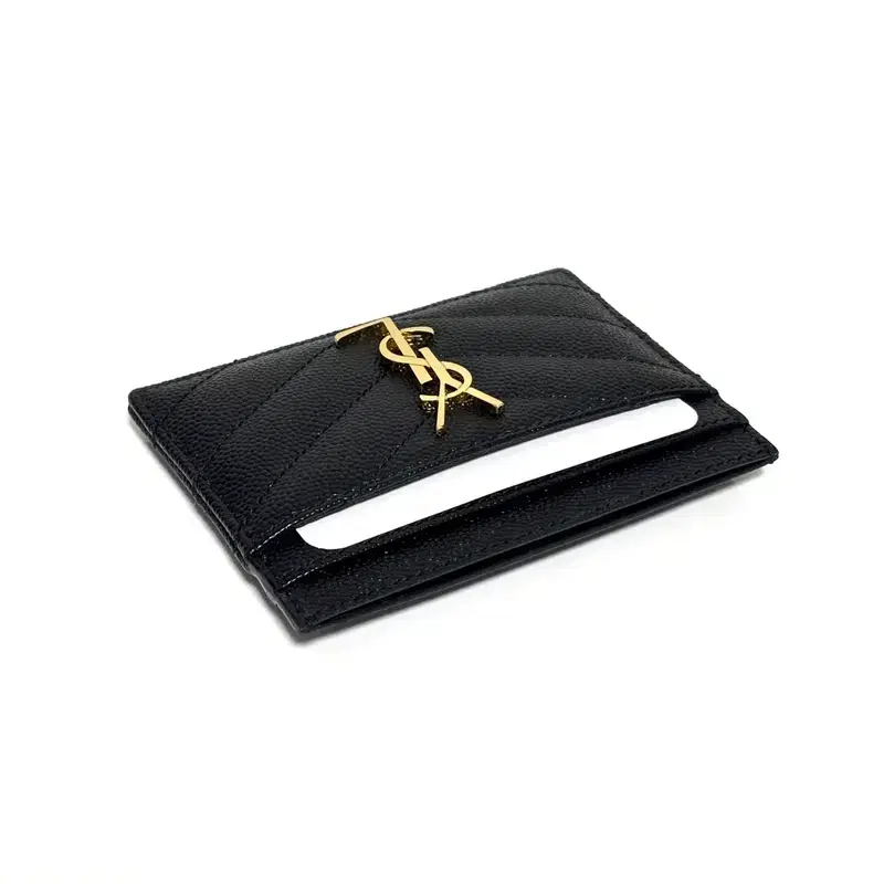 생로랑 YSL 로고 금장 마틀라세 카드지갑 5
