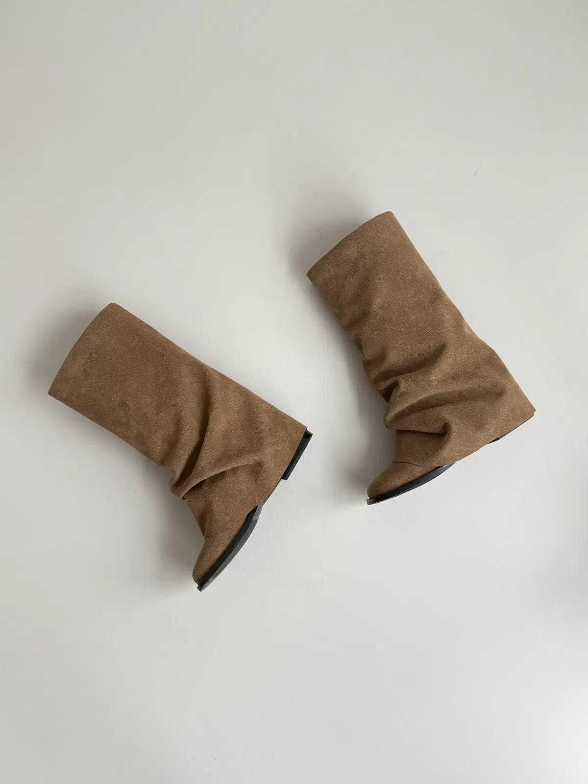@9547 블랙 245-폴딩 워머부츠 4cm 고퀄리티 소가죽 미들부츠-새상품 13