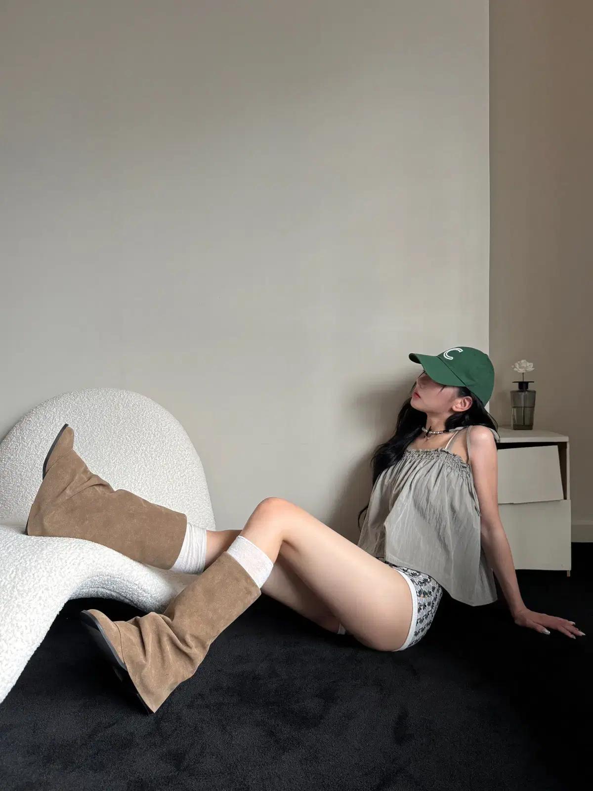 @9547 블랙 240-폴딩 워머부츠 4cm 고퀄리티 소가죽 미들부츠-새상품 8