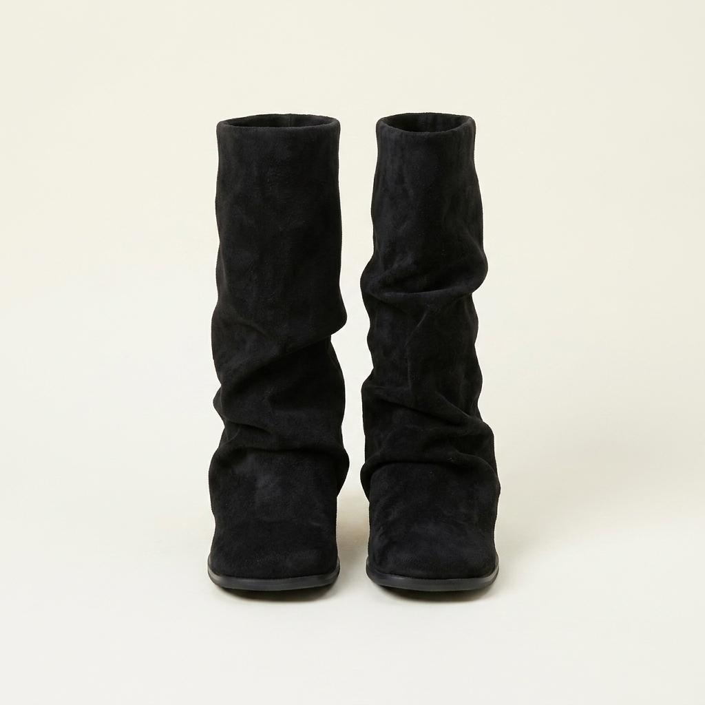 @9547 블랙 230-폴딩 워머부츠 4cm 고퀄리티 소가죽 미들부츠-새상품 1