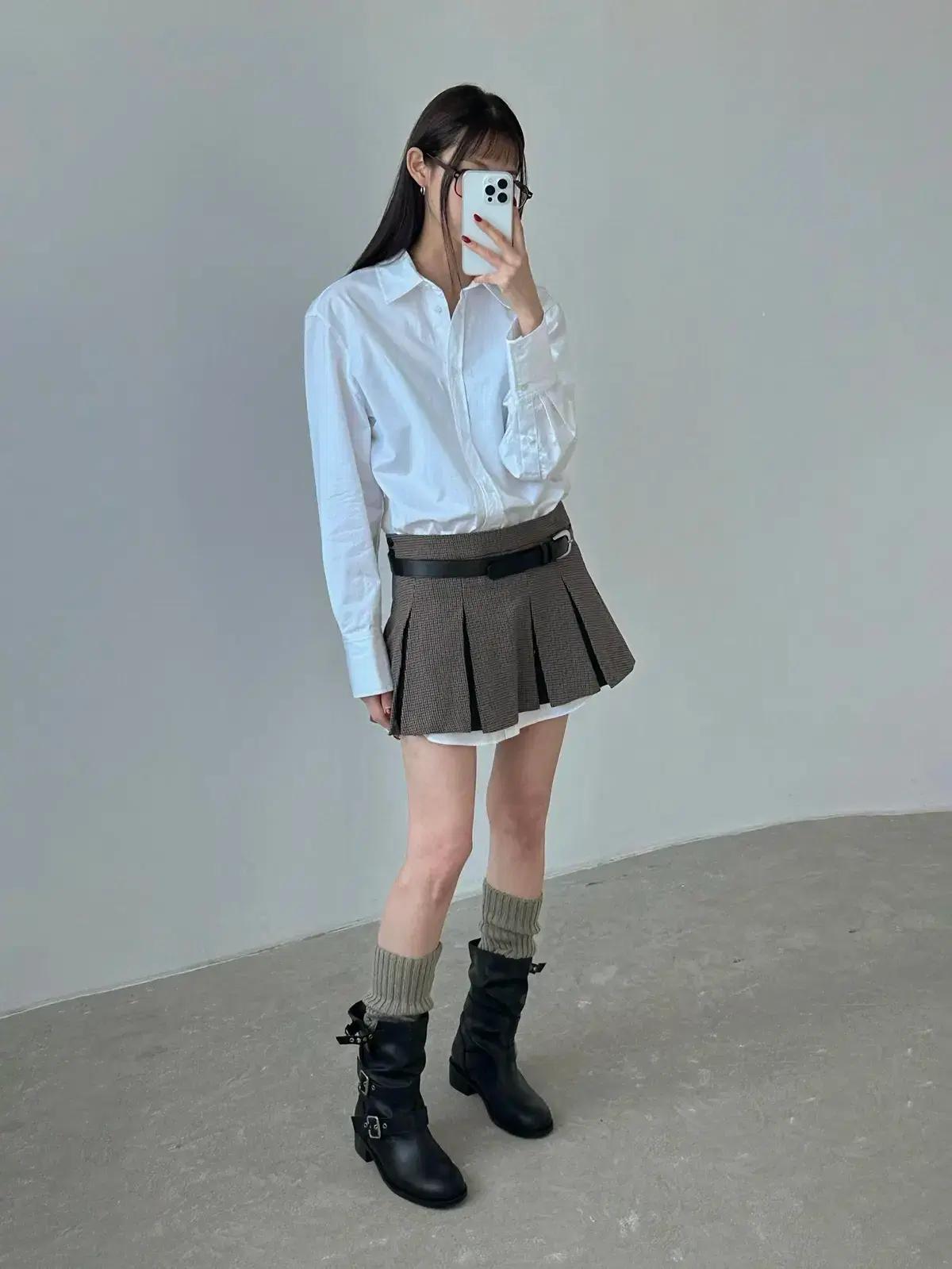 @9462 블랙 230-미들 바이커부츠 4cm 버클디테일 사계절부츠-새상품 13