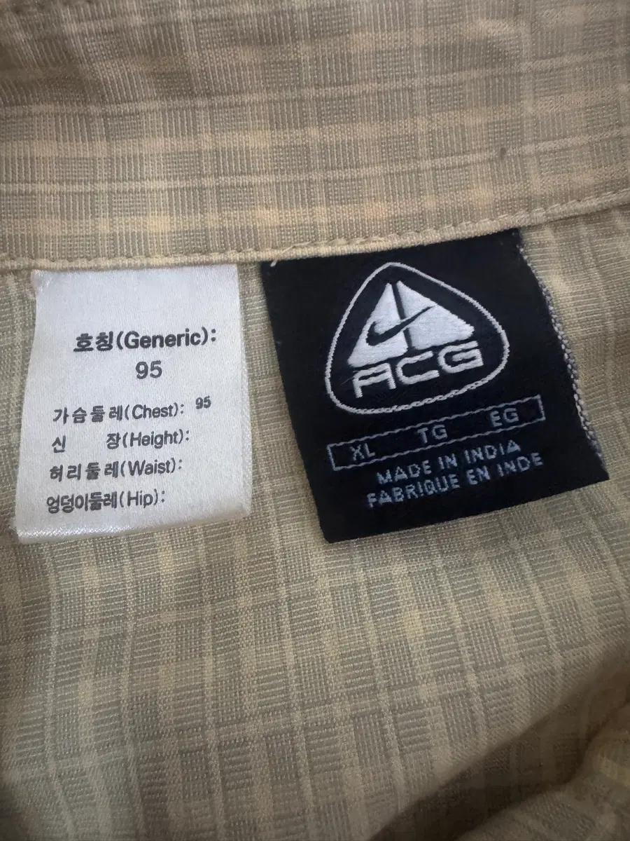 희귀!! 여성 나이키 Acg 올드스쿨 빈티지 반팔 체크 셔츠 M 4