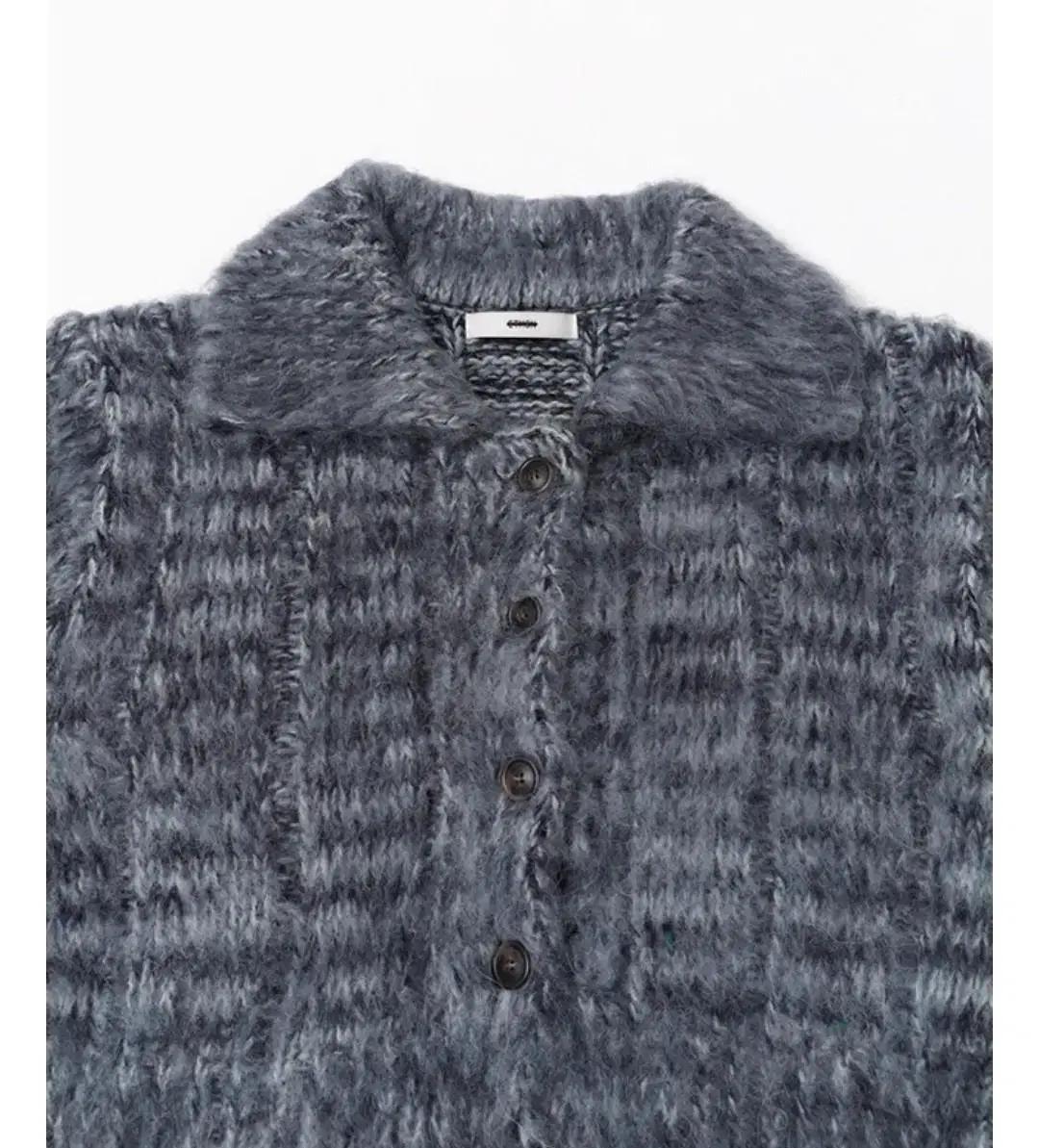 에트몽 color blend brush knit cardigan,navy 9