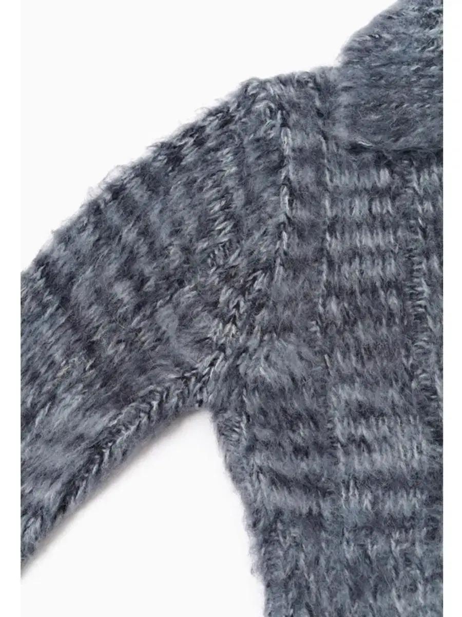 에트몽 color blend brush knit cardigan,navy 10