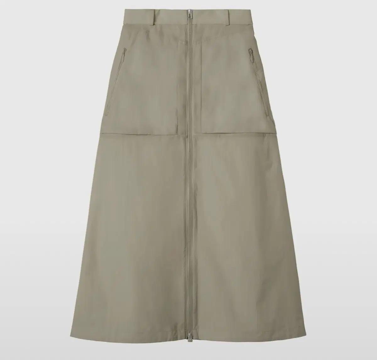 데상트 lightweight wrap skirt 카키 SQ312KPT81 4