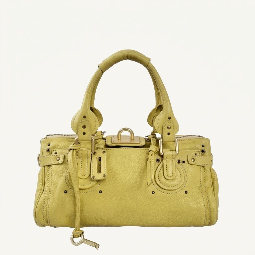 정품 끌로에 패딩턴백 피스타치오 옐로우 1