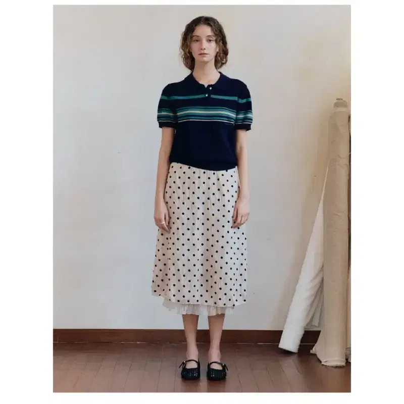 시엔느 쉬폰 스커트 Ponte Skirt 베이지 3