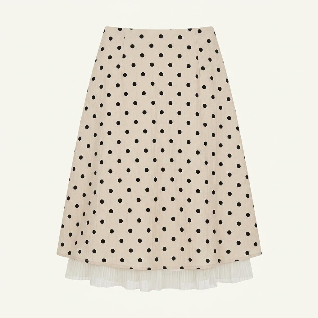 시엔느 쉬폰 스커트 Ponte Skirt 베이지 1