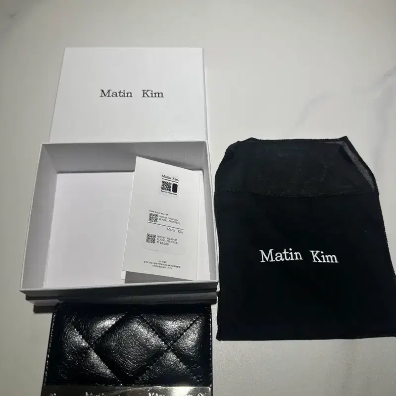 마뗑킴 퀼팅 반지갑 블랙 새상품 4