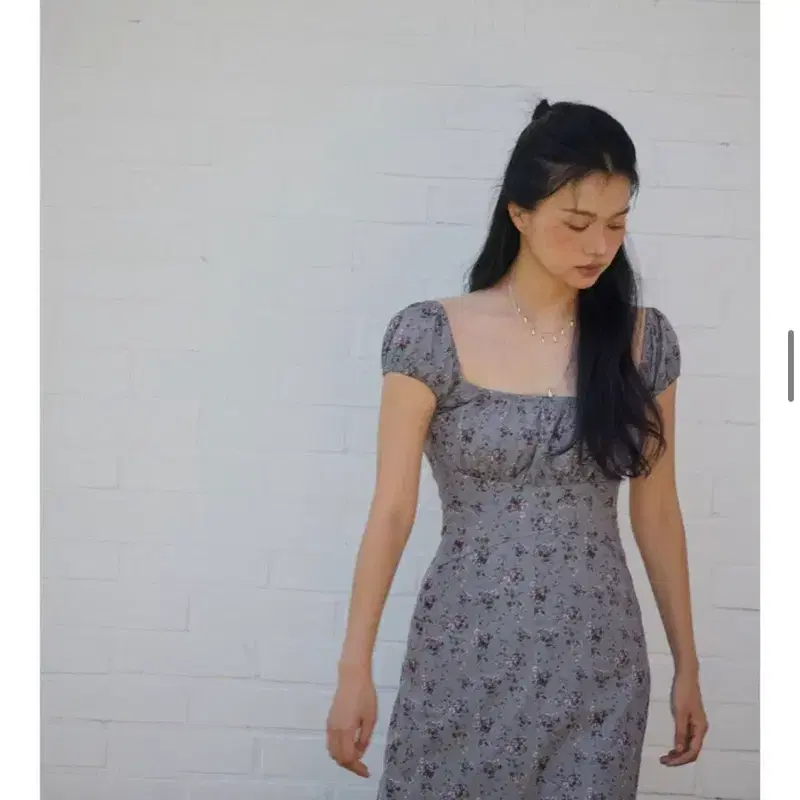 루루서울 Upper East Frill Dress (Charcoal) 4