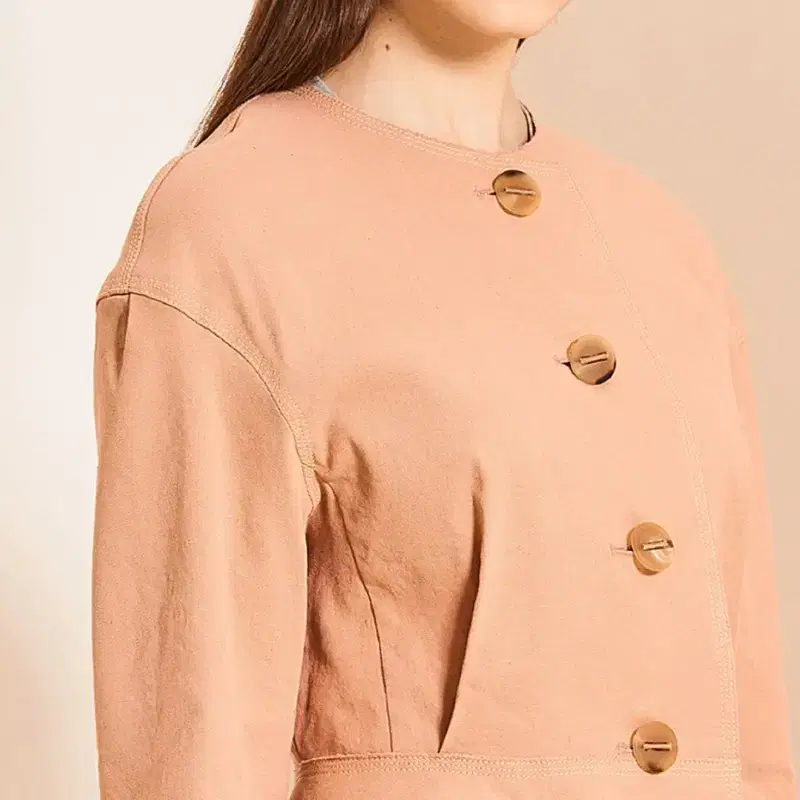 랑방컬렉션(LANVIN) 린넨 블렌드 페플럼자켓 55 4