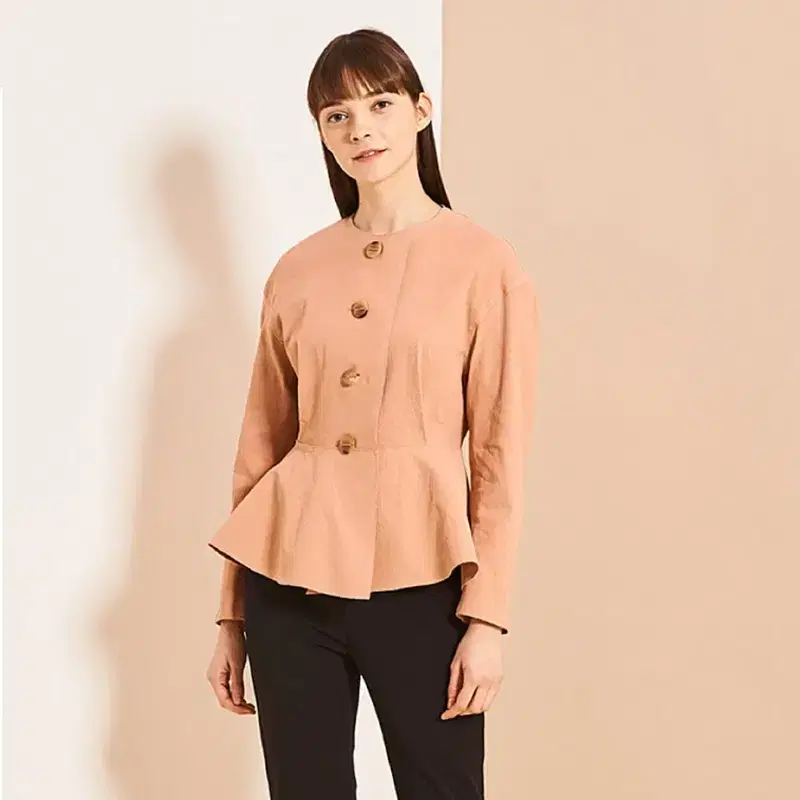 랑방컬렉션(LANVIN) 린넨 블렌드 페플럼자켓 55 3