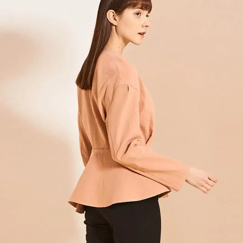 랑방컬렉션(LANVIN) 린넨 블렌드 페플럼자켓 55 6