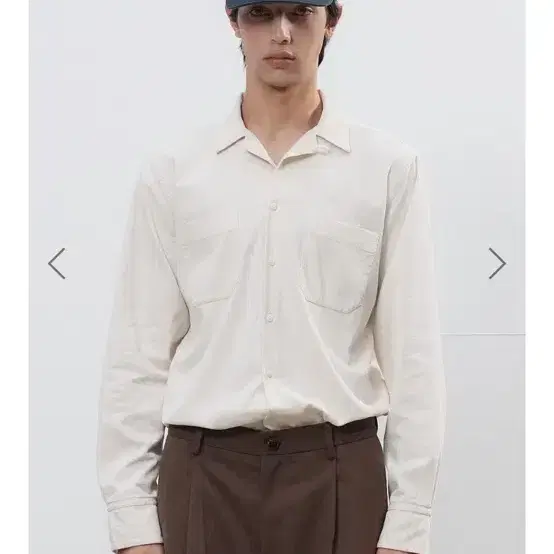 제너럴 아이디어 슬림핏 코듀로이 오픈카라 셔츠 아M 2