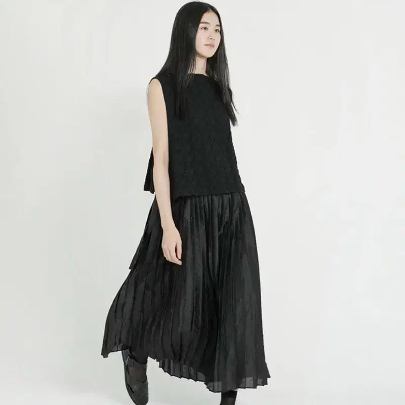 유노이아 Cotton Weave Vest 블랙 3