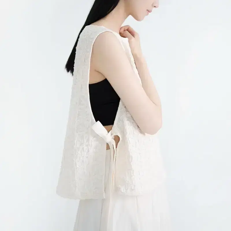 유노이아 Cotton Weave Vest 블랙 6