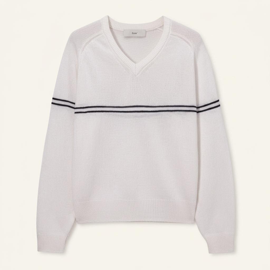 S.새상품) 던스트 브이넥 스트라이프 스웨터 니트 V-NECK STRIPED SWEATER 1