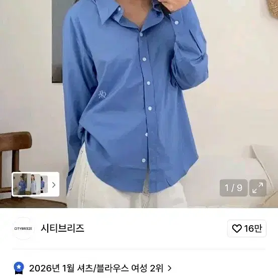 시티브리즈 링클 프리 베이직 셔츠 라이트 민트 FREE 2