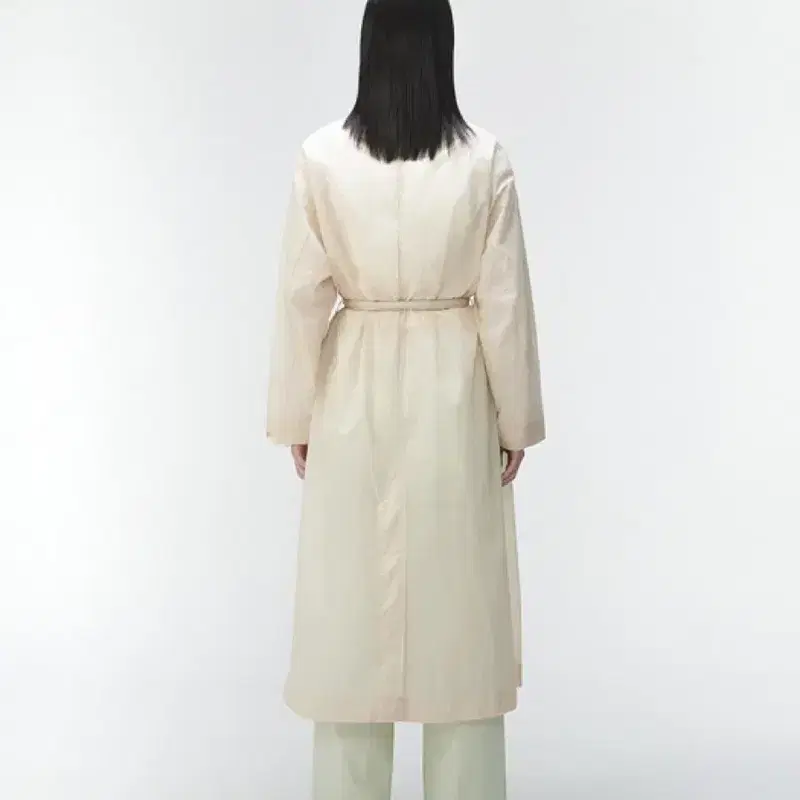 아모멘토 쉬어 싱글 트렌치 코트 라이트베이지 바스락홀겹간절기점퍼 4
